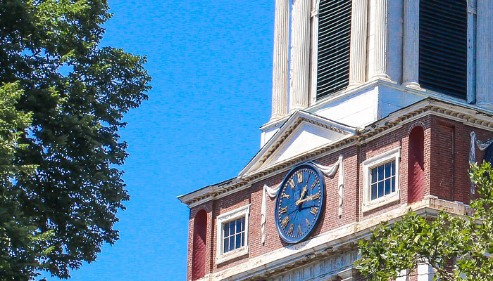 Boston Brick Building with Clock